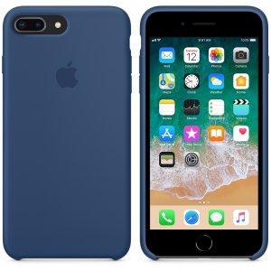 Силиконовый чехол накладка Apple Silicone Case для iPhone 8 Plus Синий
