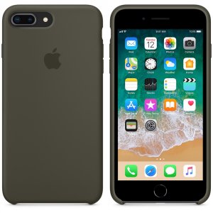 Силиконовый чехол накладка Apple Silicone Case для iPhone 8 Plus Оливковый