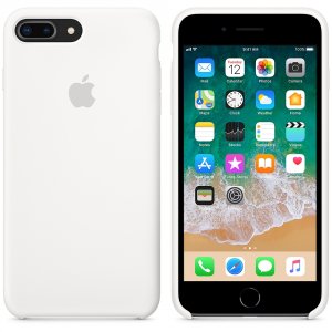Силиконовый чехол накладка Apple Silicone Case для iPhone 8 Plus Белый