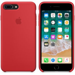 Силиконовый чехол накладка Apple Silicone Case для iPhone 8 Plus Красный