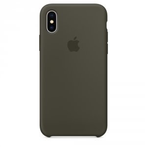 Силиконовый чехол Apple Silicone Case для iPhone X Оливковый