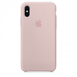Силиконовый чехол Apple Silicone Case для iPhone X Розовый песок