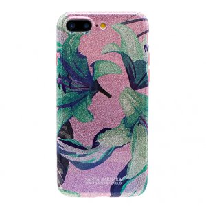 Чехол накладка POLO & RACQUET CLUB Tropica Lilies для iPhone 8 Plus Розовый
