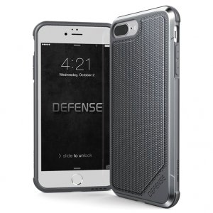 Противоударный чехол накладка X-Doria Defence Lux для iPhone 8 Plus Серый