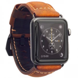 Ремешок кожаный Mad Strap для Apple Watch 2 / 1 (42mm) Черная застежка