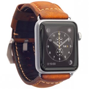 Ремешок кожаный Mad Strap для Apple Watch 2 / 1 (42mm) Серебряная застежка