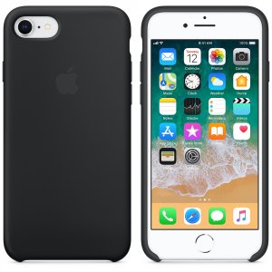 Силиконовый чехол накладка Apple Silicone Case для iPhone 8 Чёрный