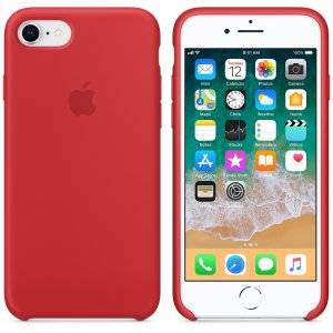 Силиконовый чехол накладка Apple Silicone Case для iPhone 8 Красный