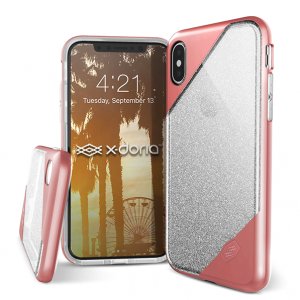Чехол накладка X-Doria Revel Lux для iPhone X Rose Gold Glitter Розовый