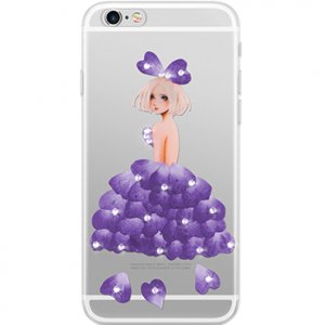 Чехол силиконовый Joyroom Flower Diamond для iPhone 6 / 6S Фиолетовый
