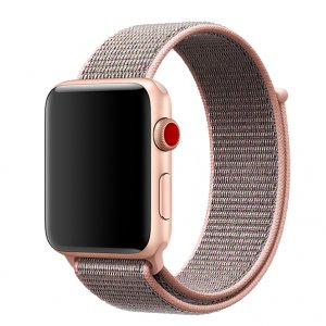 Ремешок нейлоновый Special case Nylon Sport для Apple Watch 3 / 2 / 1 (42mm) Нежно-розовый