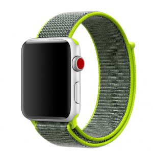 Ремешок нейлоновый Special case Nylon Sport для Apple Watch 3 / 2 / 1 (42mm) Ярко-зеленый