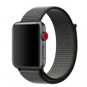 Ремешок нейлоновый Special case Nylon Sport для Apple Watch 3 / 2 / 1 (42mm) Черно-серый