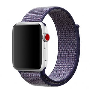 Ремешок нейлоновый Special case Nylon Sport для Apple Watch 3 / 2 / 1 (38mm) Черно-Фиолетовый