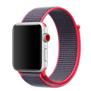 Ремешок нейлоновый Special case Nylon Sport для Apple Watch 3 / 2 / 1 (38mm) Розово-синий