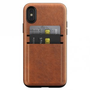 Кожаный чехол Nomad Leather Wallet Case для iPhone X Коричневый