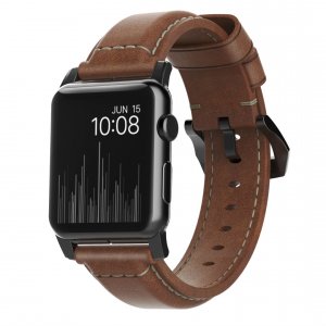 Ремешок кожаный Nomad Traditional для Apple Watch (42мм) Черная застежка