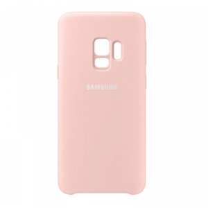 Силиконовый чехол накладка для Samsung Galaxy S9 Silicone Сover Розовый