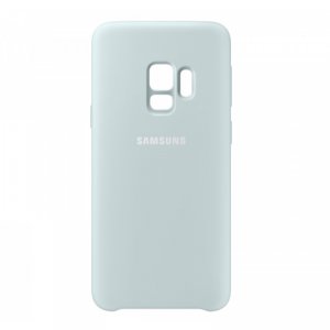 Силиконовый чехол накладка для Samsung Galaxy S9 Silicone Сover Голубой