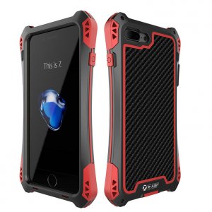Противоударный чехол R-Just Amira для iPhone 8 Plus Черно-красный