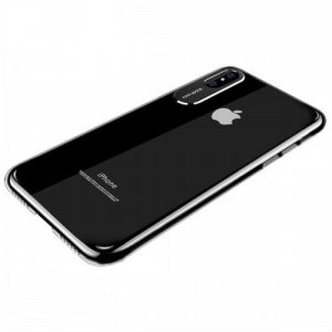 Прозрачный чехол накладка с черной каймой Rock Space для iPhone X