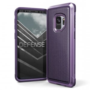 Противоударный чехол накладка X-Doria Defense Lux для Samsung Galaxy S9 Фиолетовый