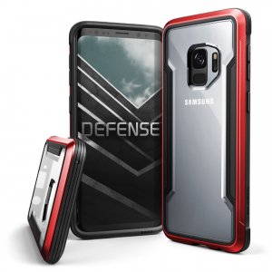 Противоударный чехол накладка X-Doria Defense Shield для Samsung Galaxy S9 Красный