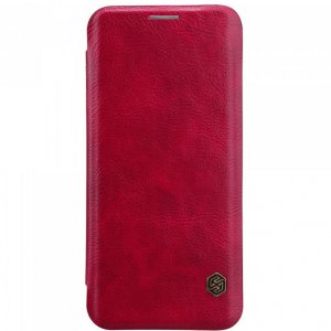 Кожаный чехол книжка Nillkin Qin Series для Samsung Galaxy S9 Plus Красный