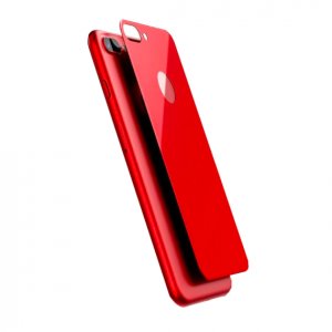 Защитное стекло Baseus 3D Silk-Screen Back для iPhone 8 Plus Красное