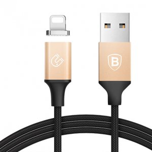 Магнитный кабель Baseus Insnap Magnetic USB to Lightning 1.2м Золотой
