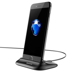 Док станция Baseus Little Volcano Desktop Lightning для iPhone Черная