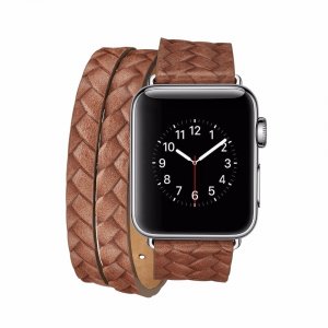 Кожаный ремешок Genuine Leather Band для Apple Watch 1 / 2 / 3 (42мм) Темно-коричневый