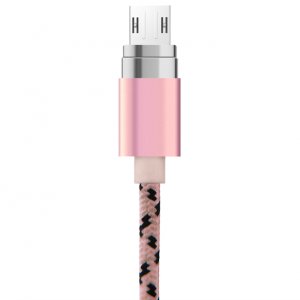 Магнитный переходник Baseus Insnap Magnetic USB - Micro-USB 1м Розовый