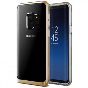 Чехол накладка VRS Design Crystal Bumper для Samsung Galaxy S9 Золото