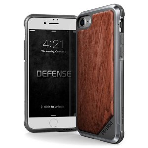 Противоударный чехол накладка X-Doria Defence Lux для iPhone 8 Коричневый