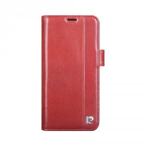 Кожаный чехол книжка Pierre Cardin для Samsung Galaxy S9 Красный