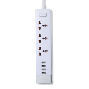 Зарядное устройство для телефона Remax Ming 3 розетки - 4 USB Белое