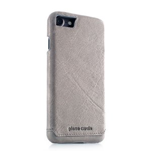 Кожаный чехол накладка Pierre Cardin для iPhone 8 Серый