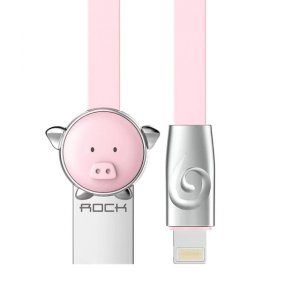Кабель Rock Pig USB - Lightning для iPhone 1м Розовый 