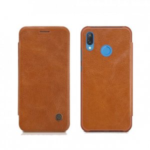 Чехол книжка Nillkin Qin Leather Case для Huawei P20 Lite Коричневый