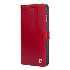 Кожаный чехол-книжка Pierre Cardin для iPhone 8 Plus Красный
