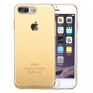 Силиконовый чехол накладка Baseus Simple для iPhone 8 Plus Золотой