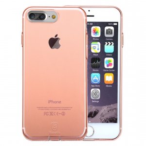 Силиконовый чехол накладка Baseus Simple для iPhone 8 Plus Розовый