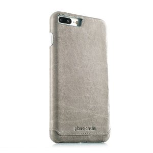 Кожаный чехол накладка Pierre Cardin для iPhone 8 Plus Серый