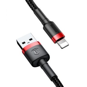 Кабель Baseus Kevlar 1м USB - Lightning для iPhone Черно-красный