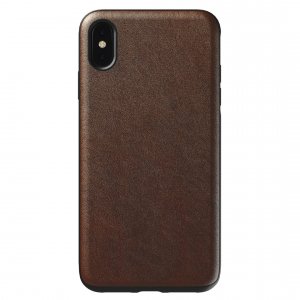 Кожаный чехол накладка Nomad Rugged Rustic Leather для iPhone Xs Max Коричневый