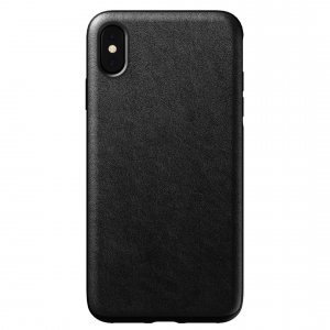 Кожаный чехол накладка Nomad Rugged Rustic Leather для iPhone Xs Max Черный