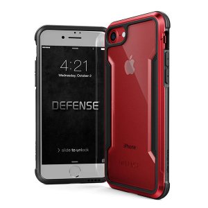 Противоударный чехол накладка X-Doria Defense Shield для iPhone 7 Красный