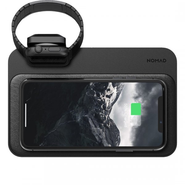 Док станция + Беспроводное зарядное устройство Nomad Base Station Apple Watch Edition Черное
