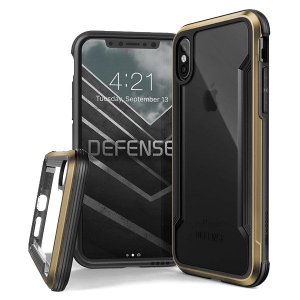 Противоударный чехол X-Doria Defense Shield для iPhone X Золото
